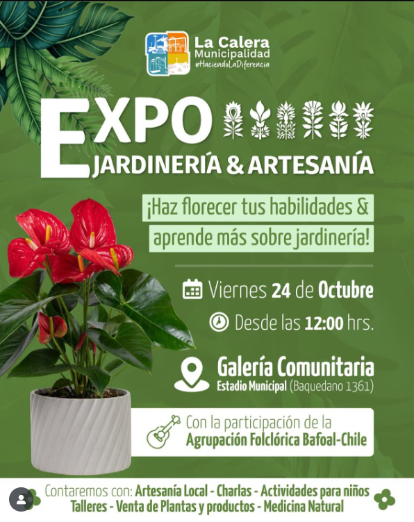 ¡Plan Familiar Imperdible! Te Esperamos en la Expo Jardines y Artesanía de La Calera este Viernes 24